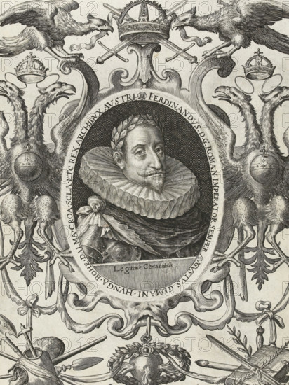 Portrait of Emperor Ferdinand II, 1619, Series 11: Miscellaneous Foreign Events, 1571-1631, print,