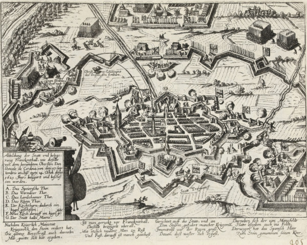 Siege of Frankenthal by the Spanish, 1621, Abbildung der Statt und belegerung Franckenthall, wie