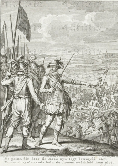 The Prince's army crosses the Meuse, 1568, The Prince, who sees his advance restrained by the