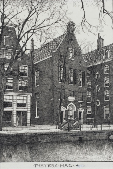 Pieters Hal in Amsterdam, drawing, draftsman (artist): Willem Wenckebach, Amsterdam, 1870 - 1926,