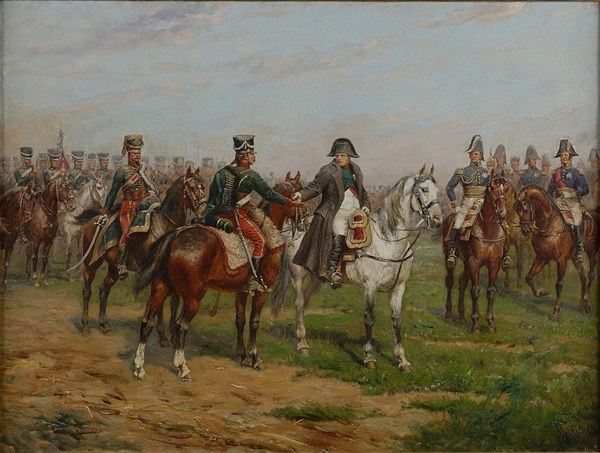Meissonnier, "Remise par l'Empereur Napoléon Ier d'une croix de la Légion d'honneur sur le champ de bataille"