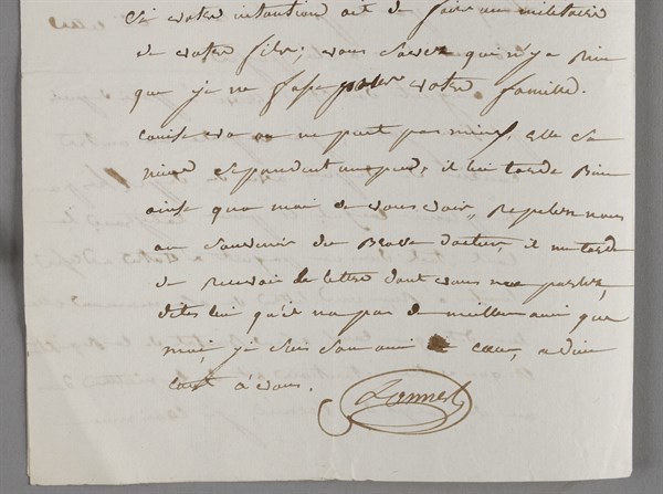 Lettre autographe signée par le général Lannes à son beau-père François Scholastique Guéheneuc