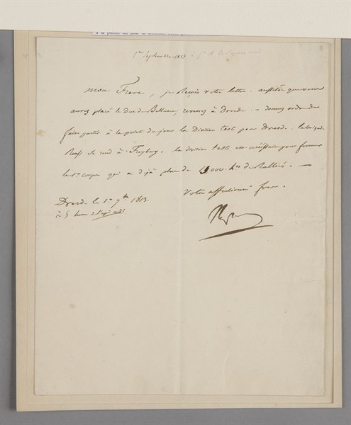 Lettre de Napoléon 1er au son beau-frère Joachim Murat