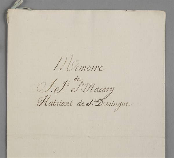Mémoire de J-J Saint-Macary