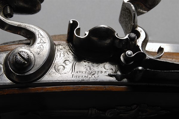 Tromblon de voyage du Premier Empire (détail)