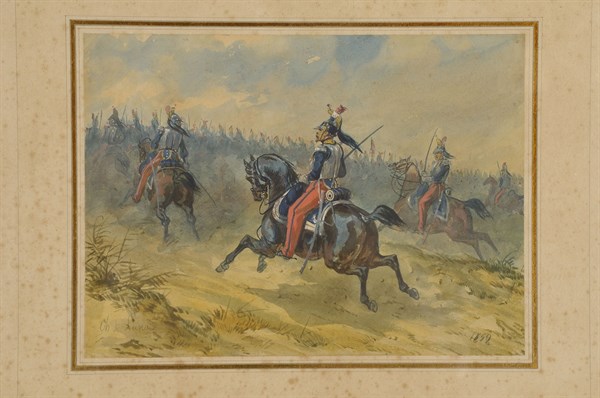 De Luna, "Dragon sur le champ de bataille", 1852