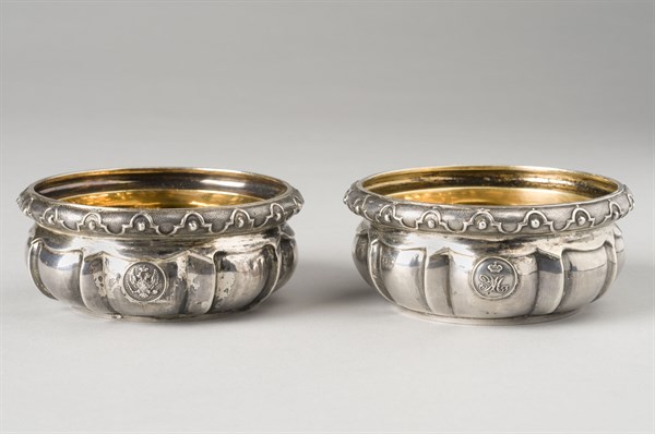 Couple of small round wedding glasses