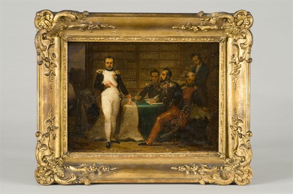 L'Empereur Napoléon 1er dictant ses ordres à ses officiers