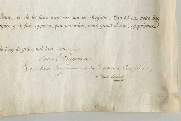 Brevet de titre de chevalier (détail)