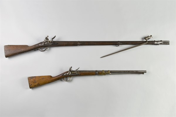 Fusil d'infanterie et mousqueton pour la chasse, 18e siècle