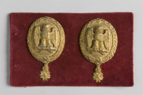 Pair of harnessing plates from the equipment of the  Emperor Napoleon III, French 2nd Empire