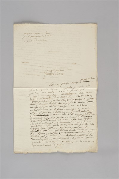 Joseph Fouché, Manuscrit autographe