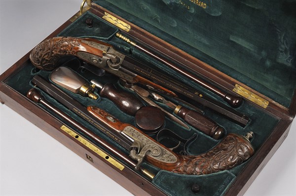 Cassette nécessaire de pistolets de tir