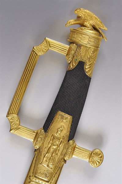 Sabre de Luxe dans le goût des sabres d'Officier Supérieur (détail de la poignée