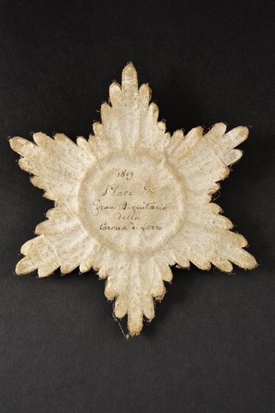 Large dignitary’s coat plaque of the Order of the Iron Crown (back)
