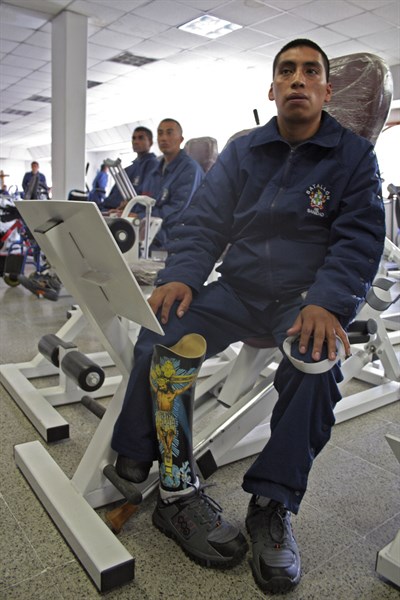 Injured Soldier In Bogota
