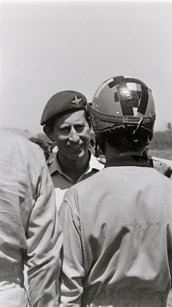 Prince Charles visits the French 11th Parachute Brigade