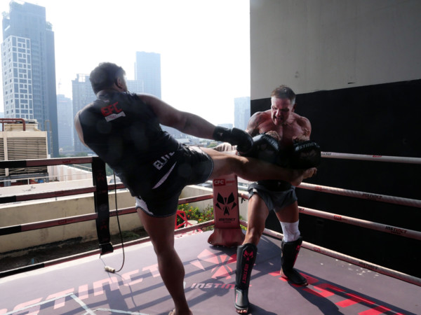 Le camp d’entraînement de boxe thaïlandaise Elite Fight Club du Francais Cédric Gautier