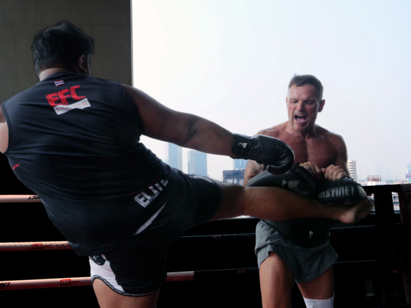 Le camp d’entraînement de boxe thaïlandaise Elite Fight Club du Francais Cédric Gautier