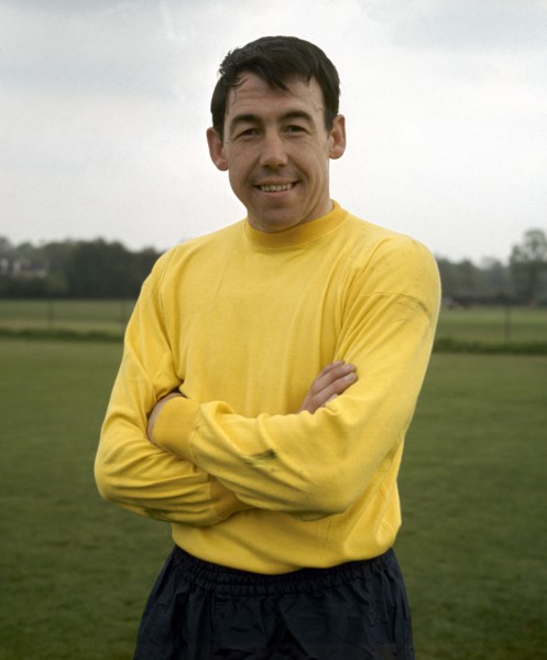Le footballeur anglais, Gordon Banks s'entraînant à Roehampton