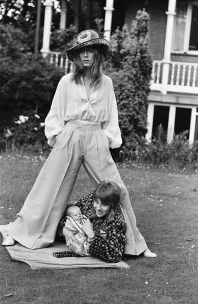David Bowie avec sa femme et son fils