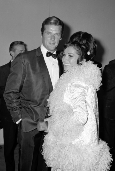 Roger Moore et sa femme Luisa Mattioli