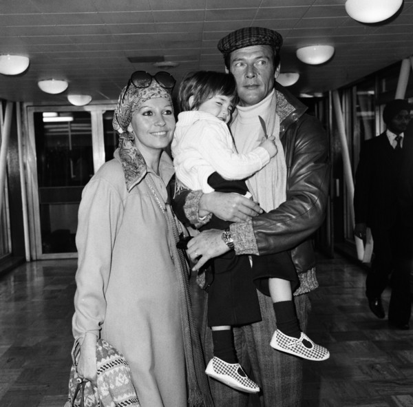 Roger Moore, sa femme Luisa et son fils Christian