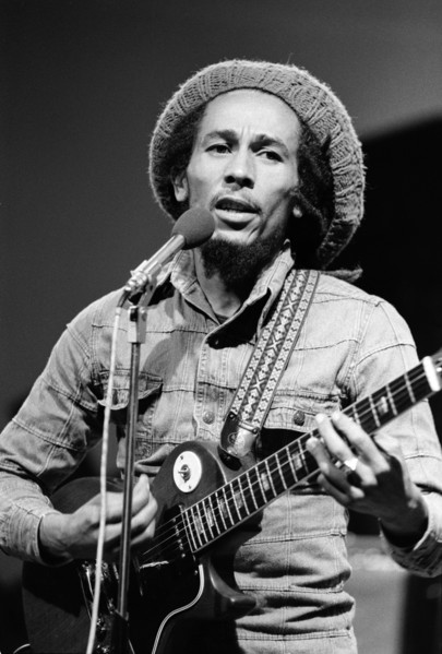 Jamaican singer Bob Marley seen here performing in London. Marley is a quiet and pleasant person,