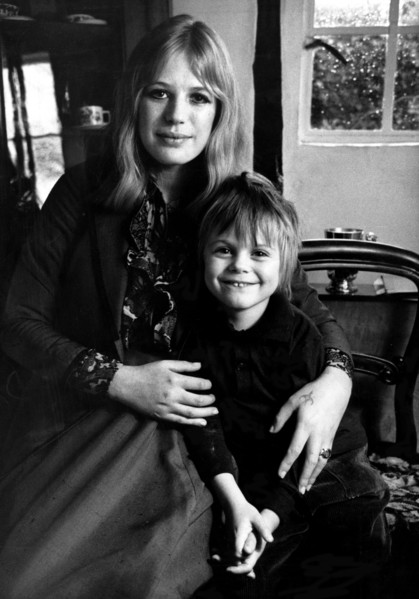 Marianne Faithfull and her son Nicholas