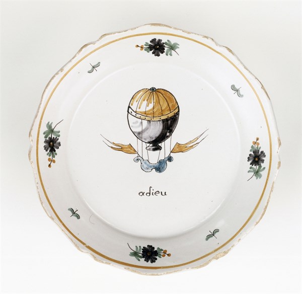 Plate designed for the flight of Charles and Robert on 1st Decembre 1783