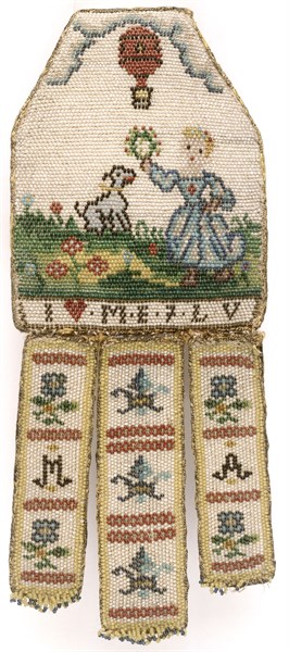 Sablé covered pin cushion, tribute to Marie Antoinette