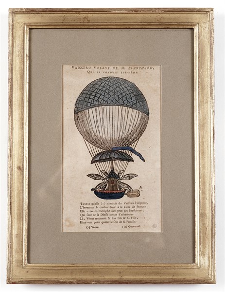 Mr Blanchard's flying vessel steered by Mr Blanchard himself