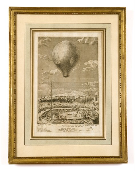 Aerostatic experiment in Brotteaux, Lyon on 19th January 1784