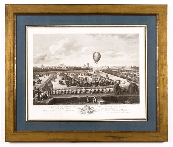 Mr Blanchard's fourteenth aerostatic experiment in Lille on 26th August 1785