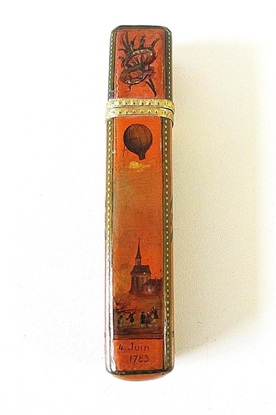 Etui à messages rendant hommage aux frères Montgolfier