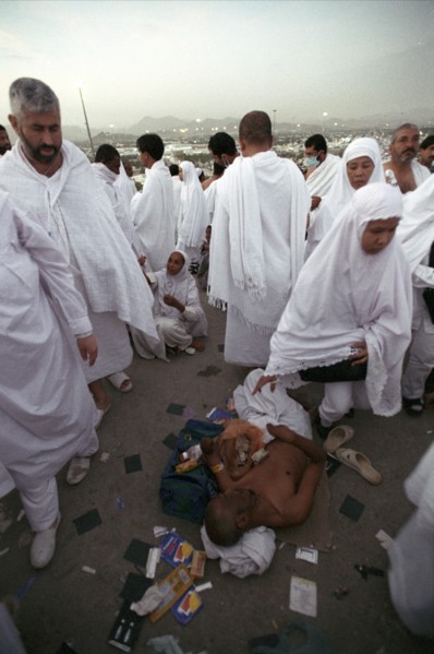 Pèlerins sur le Mont Arafat, février 2003