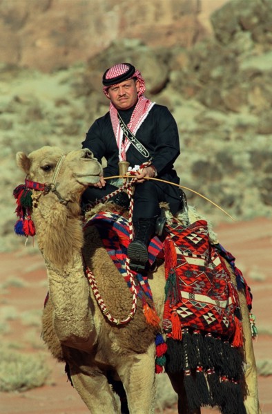 Le Roi Abdallah II de Jordanie, avril 2001