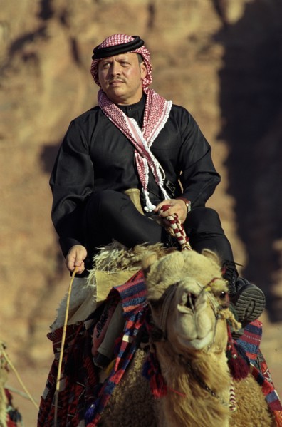 Le Roi Abdallah II de Jordanie, avril 2001
