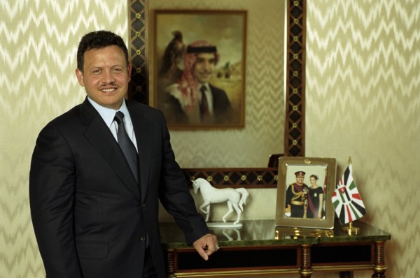 Le Roi Abdallah II de Jordanie, avril 2001