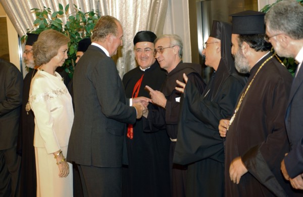 Juan Carlos et sa femme en visite officielle en Syrie, octobre 2003