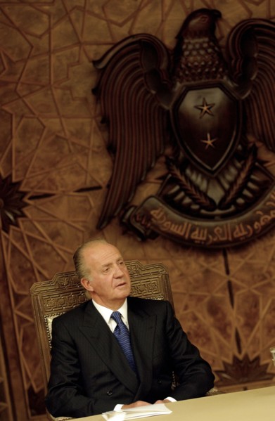 Juan Carlos et sa femme en visite officielle en Syrie, octobre 2003