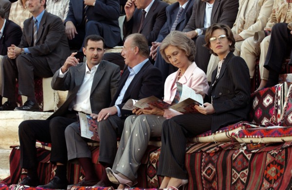 Juan Carlos et la Reine Sophie en visite à Palmyre, octobre 2003