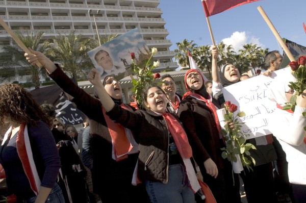 Rassemblements une semaine après l'assassinat de Rafiq Hariri, février 2005