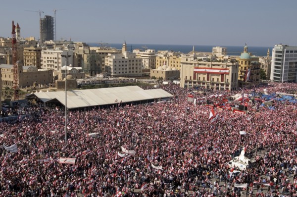 The largest Anti-Syrian demonstration in Beirut