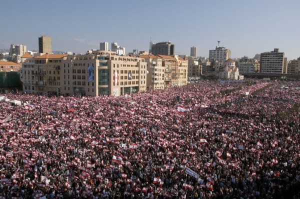The largest Anti-Syrian demonstration in Beirut