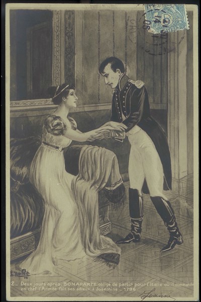 Napoleon Bonaparte Taking Josephine's Leave of Before His Departure to Italy.