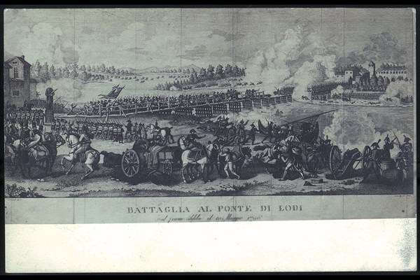 Napoléon Bonaparte. 
Bataille du pont de Lodi.