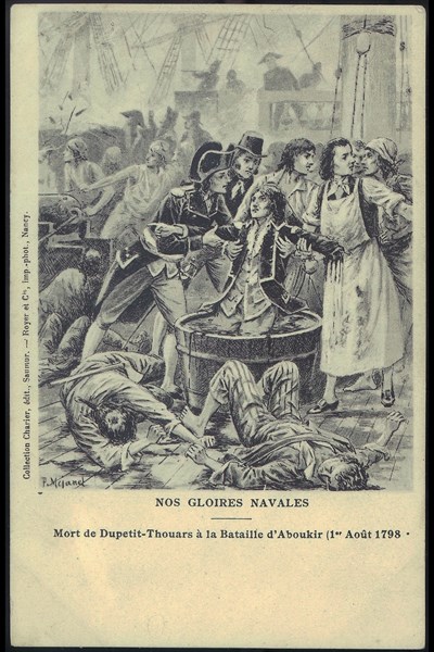 Death of Dupetit-Thouars at the Battle of Aboukir.