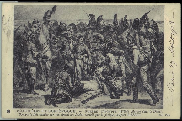 Napoléon Bonaparte. 
Marche dans le désert.