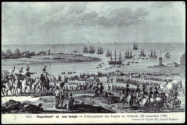 Embarking of the English in Hollande.